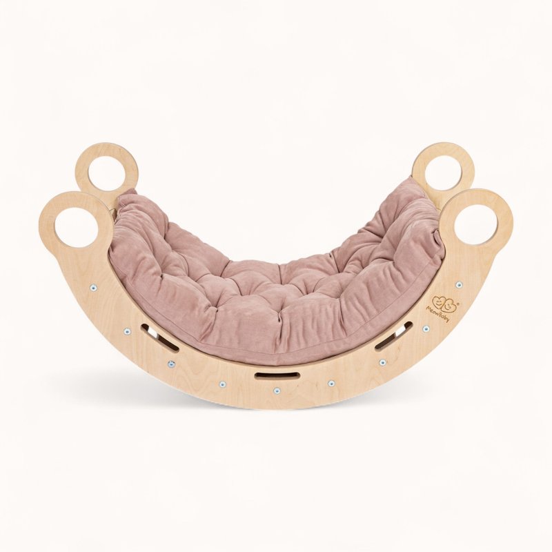 Arche d'Escalade Montessori avec Rampe Rose Evolutive