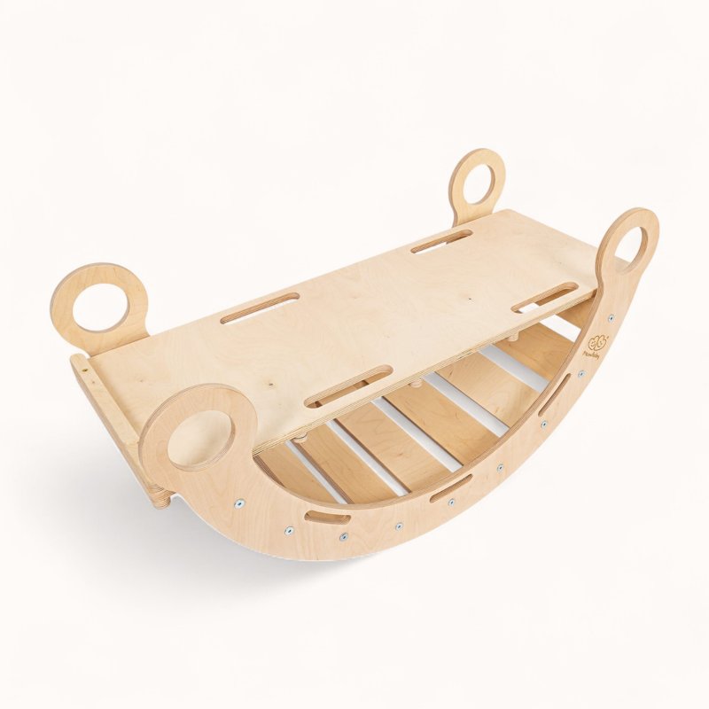 Arche d'Escalade Montessori avec Rampe Rose Evolutive