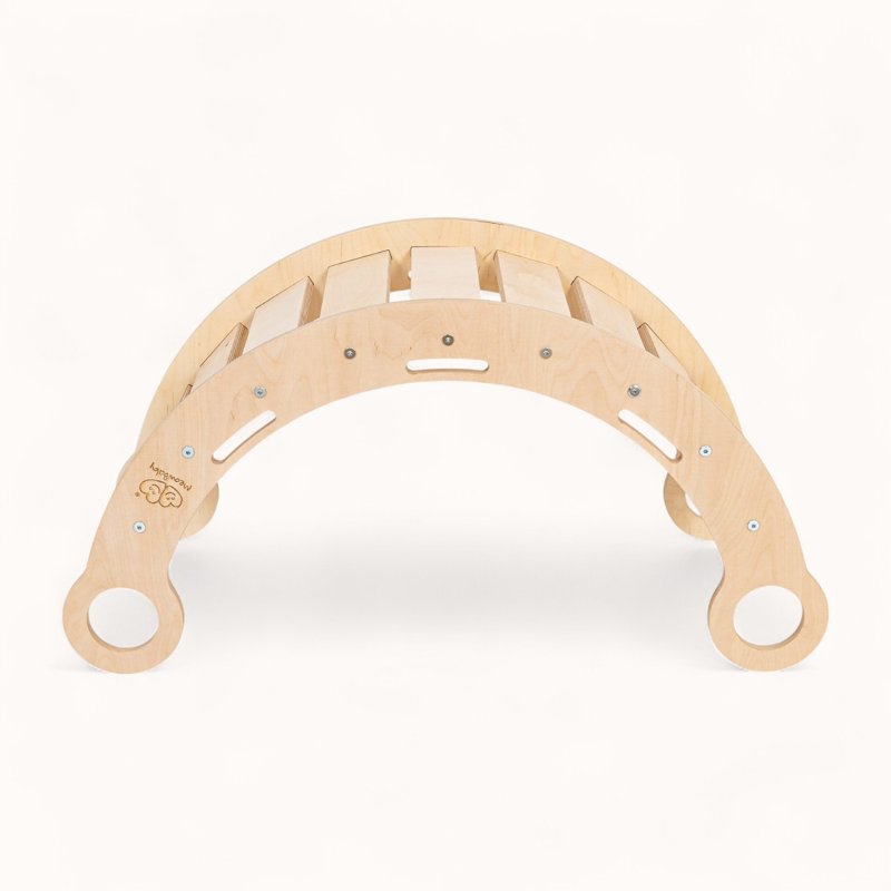 Arche d'Escalade Montessori avec Rampe Rose Evolutive