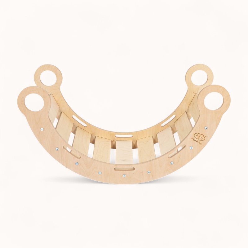 Arche d'Escalade Montessori avec Rampe Rose Evolutive