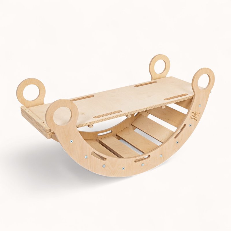 Arche d'Escalade Montessori avec Rampe Rose Evolutive