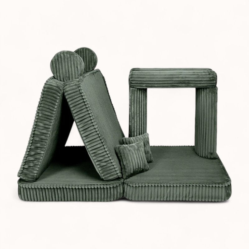 Canapé Cabane pour Enfant vert sauge