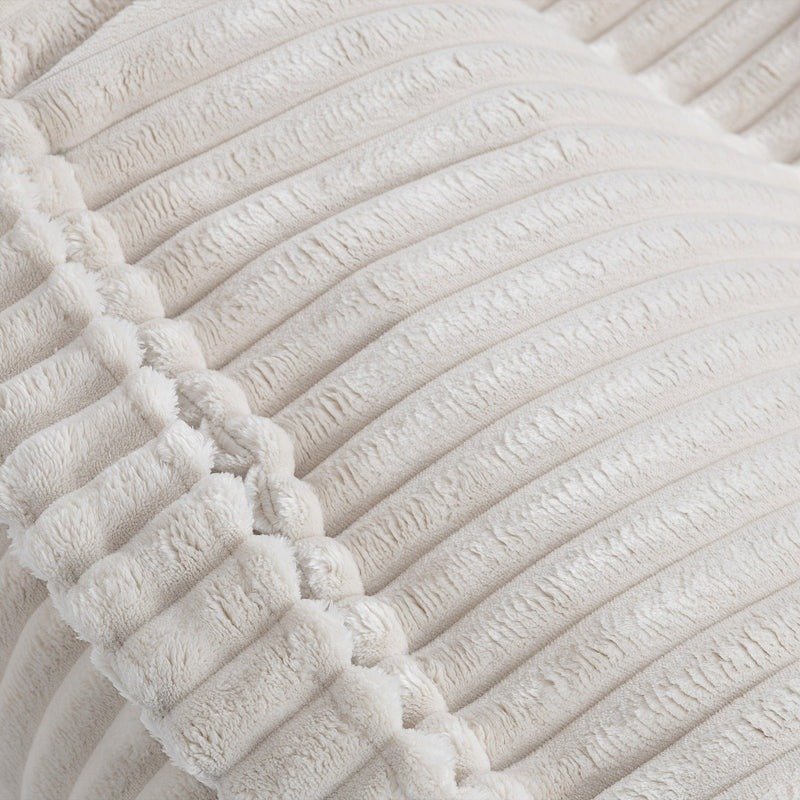coussin pouf pour enfant en velours peluche blanc crème