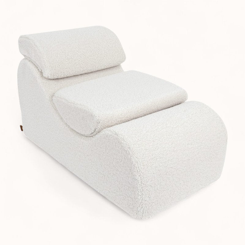 Fauteuil pour Enfant en Tissu Bouclette beige
