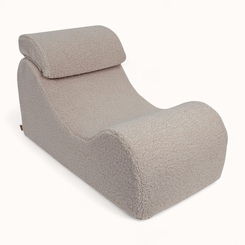 Fauteuil pour Enfant en Tissu Bouclette greige