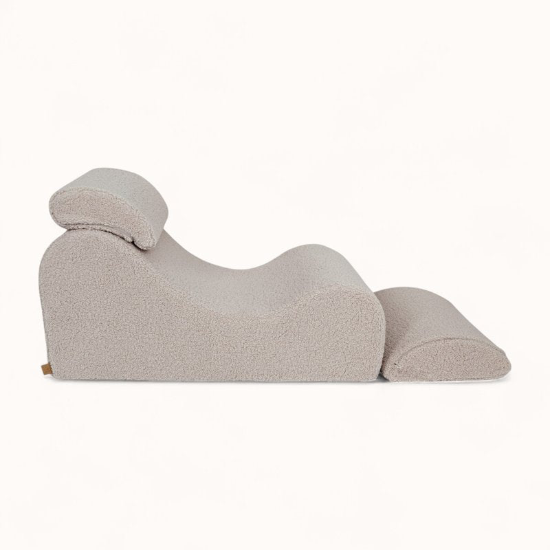 Fauteuil pour Enfant en Tissu Bouclette greige
