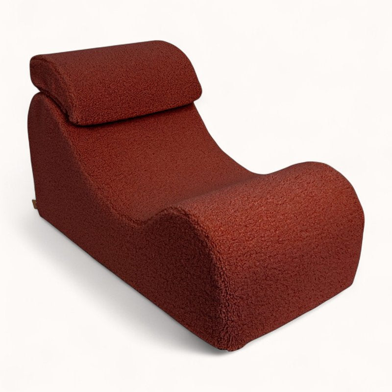 Fauteuil pour Enfant en Tissu Bouclette terracotta