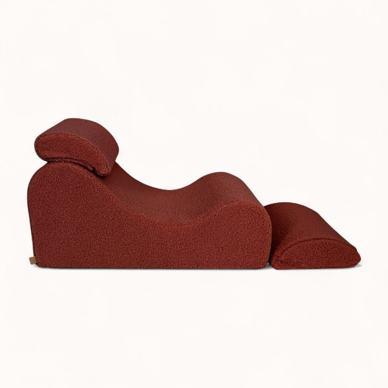 Fauteuil pour Enfant en Tissu Bouclette terracotta