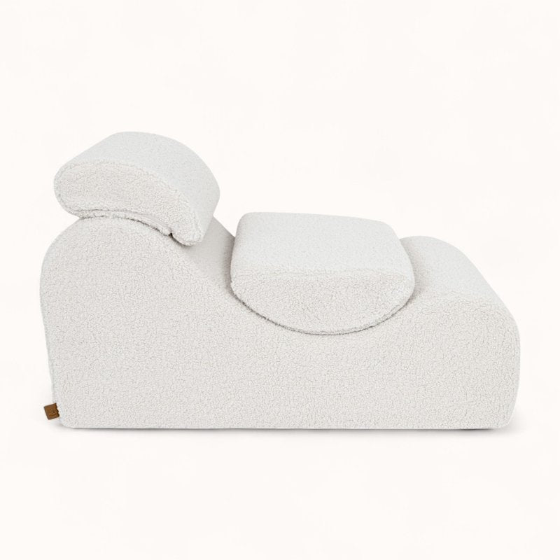 Fauteuil pour Enfant en Tissu Bouclette beige