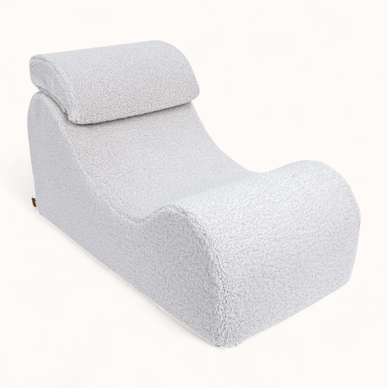 Fauteuil pour Enfant en Tissu Bouclette blanc