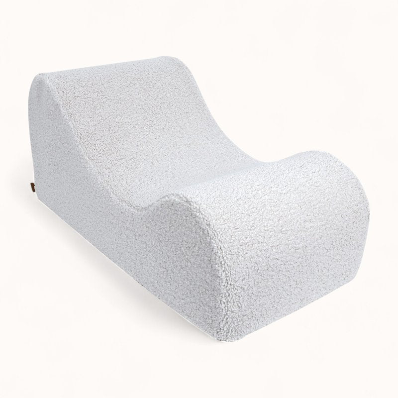Fauteuil pour Enfant en Tissu Bouclette blanc