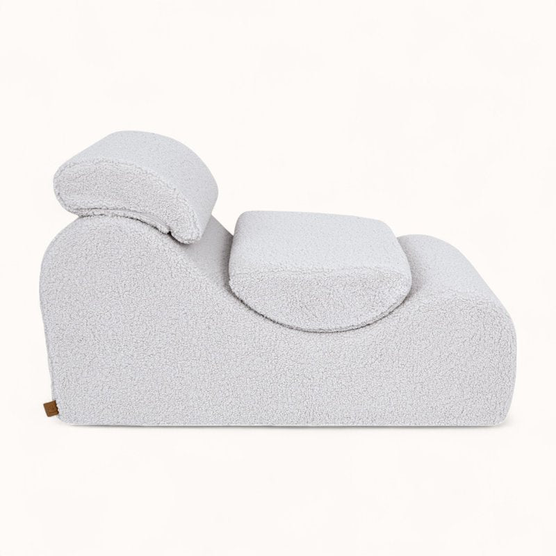 Fauteuil pour Enfant en Tissu Bouclette blanc