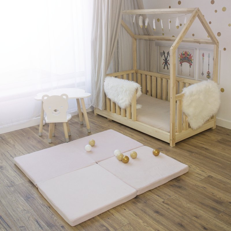 Grand Tapis de Motricité Bébé Rose