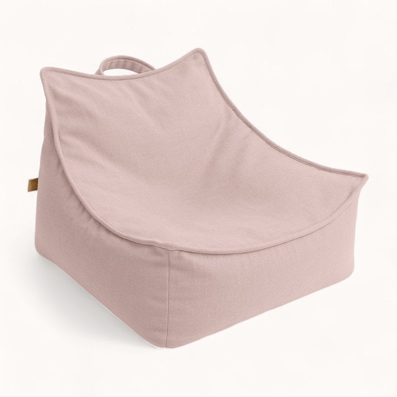 Gros Pouf pour Enfant en Tissu Technique rose