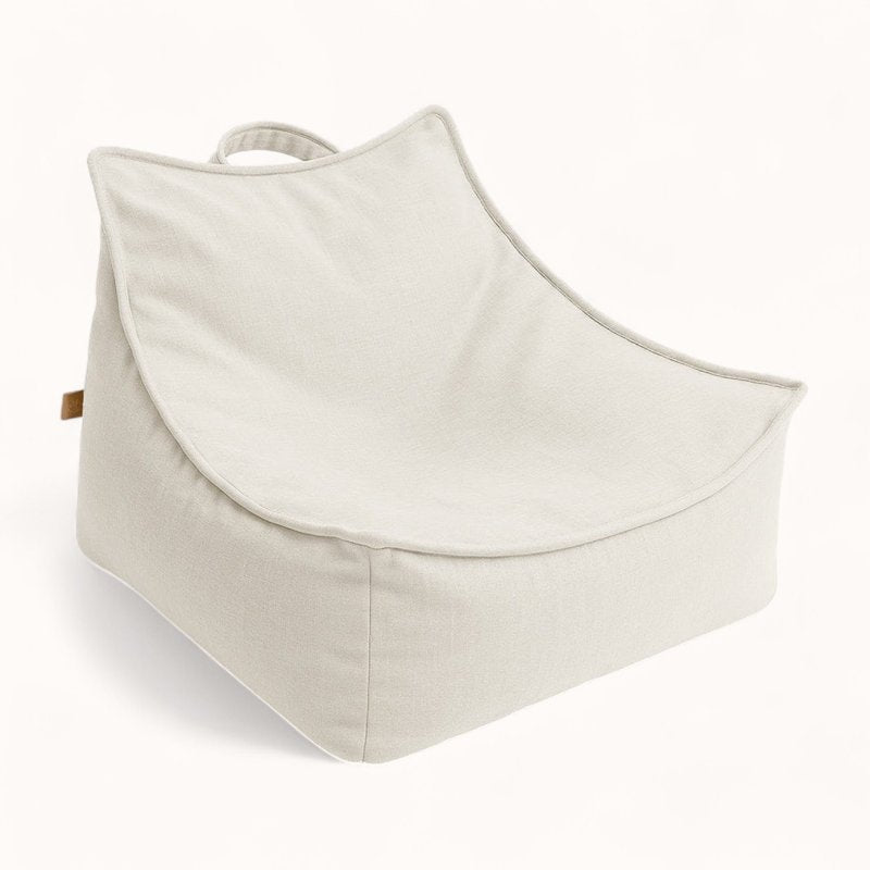 Gros Pouf pour Enfant en Tissu Technique beige