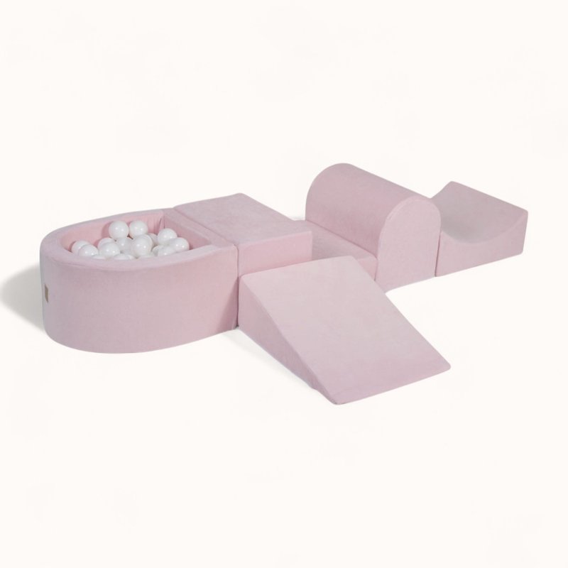 kit parcours de motricité en velours rose