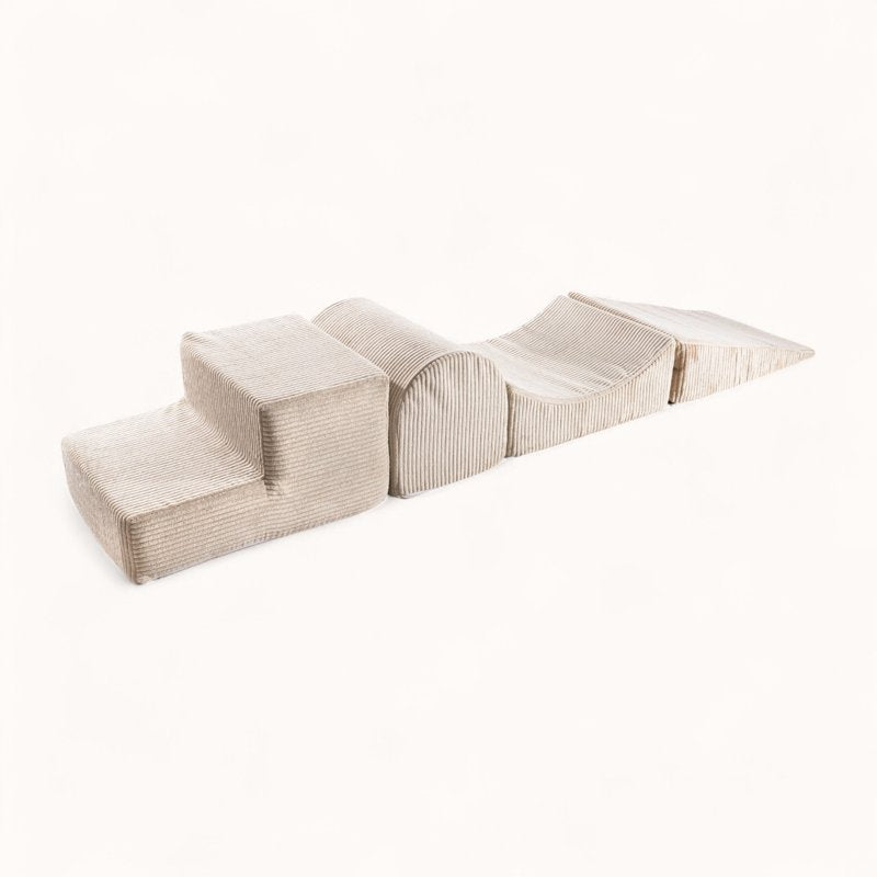 module de motricité pour enfant en velours côtelé beige