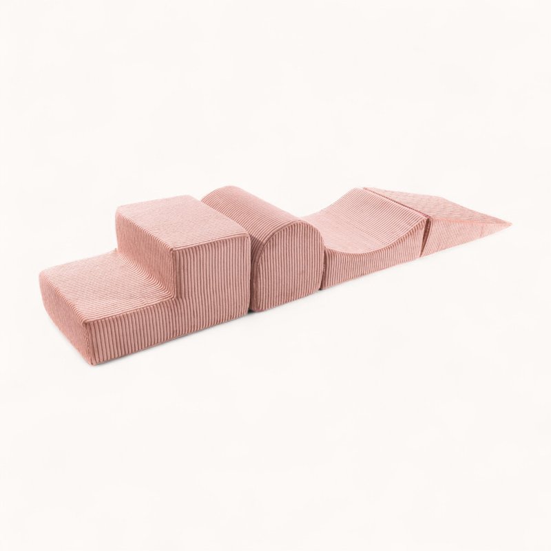 module de motricité pour enfant en velours côtelé rose