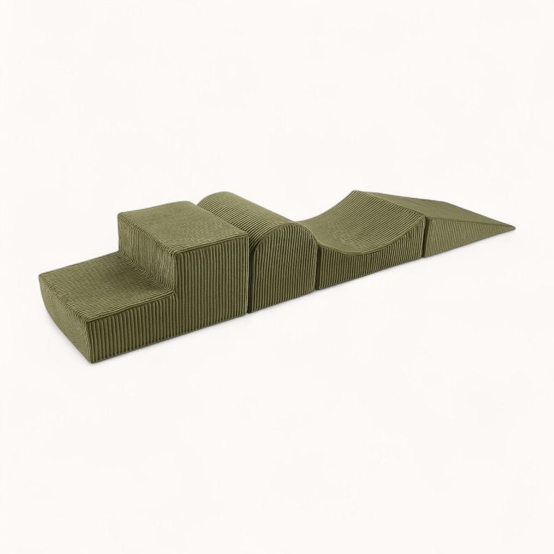 module de motricité pour enfant en velours côtelé kaki