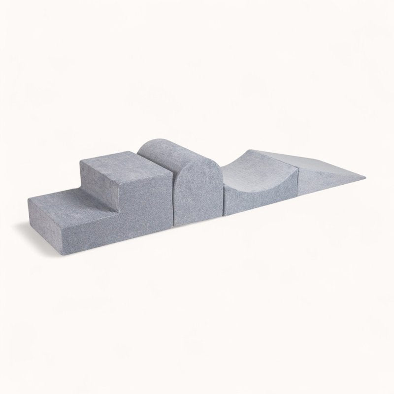 parcours de motricite 3-5 ans en velours gris