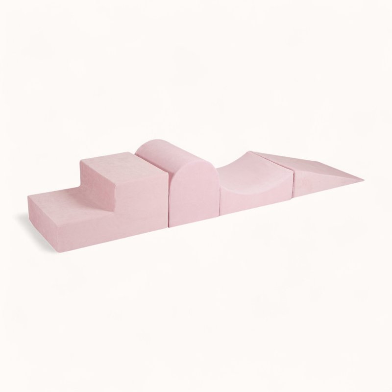 parcours de motricite 3-5 ans en velours rose