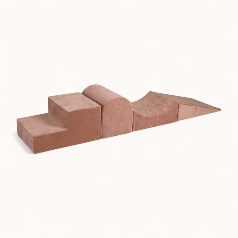 parcours de motricite 3-5 ans en velours marron