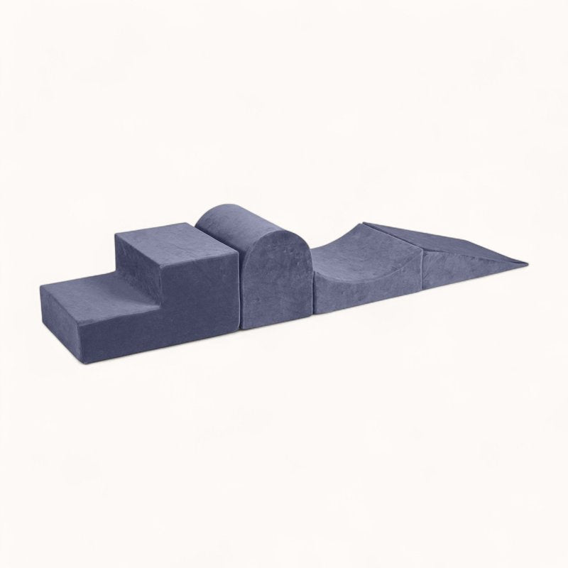 parcours de motricite 3-5 ans en velours bleu
