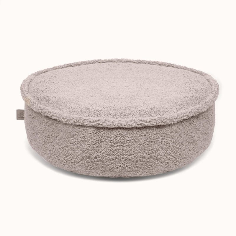 Pouf Chambre de Bébé en Tissu Bouclette greige