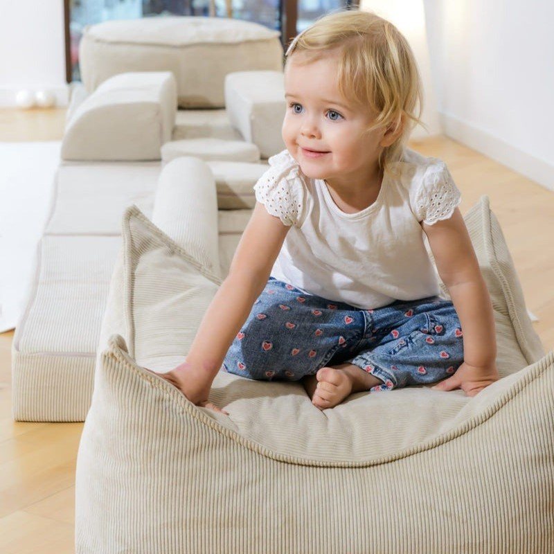 Pouf Enfant 2 ans en Velours Côtelé
