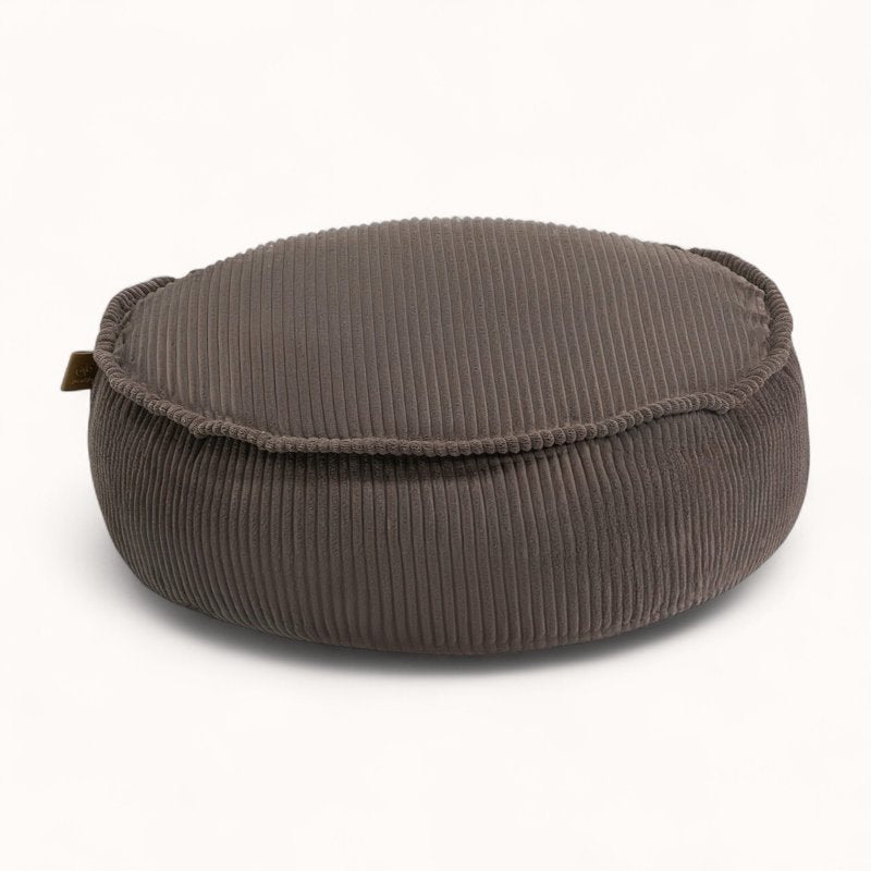 Pouf Enfant en Velours Côtelé marron
