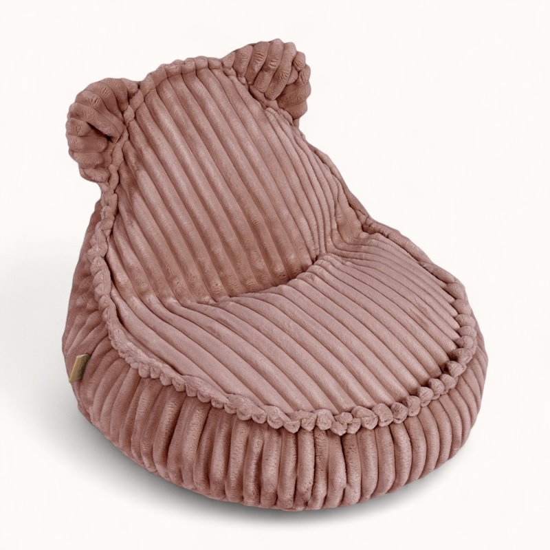 Pouf Peluche pour Enfant en Velours Boudoir terracotta
