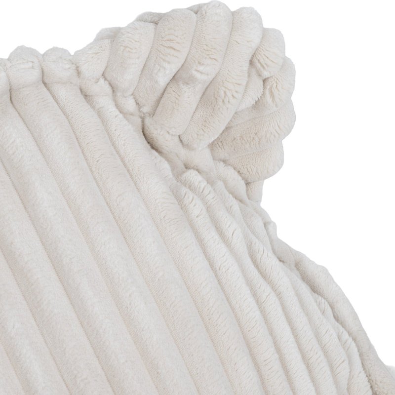 Pouf Peluche pour Enfant en Velours Boudoir blanc crème
