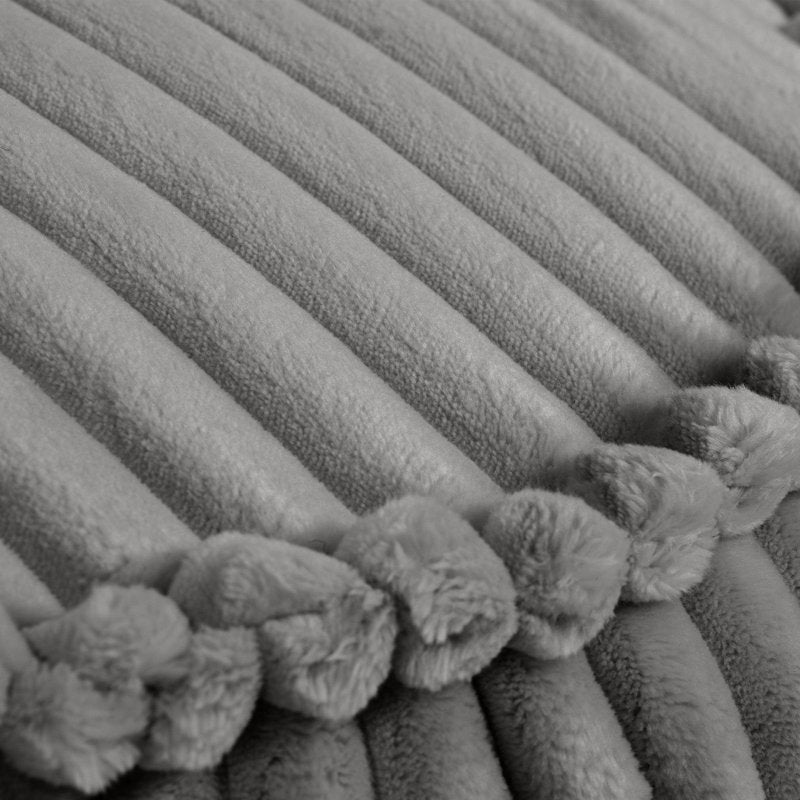 Pouf Peluche pour Enfant en Velours Boudoir gris perle