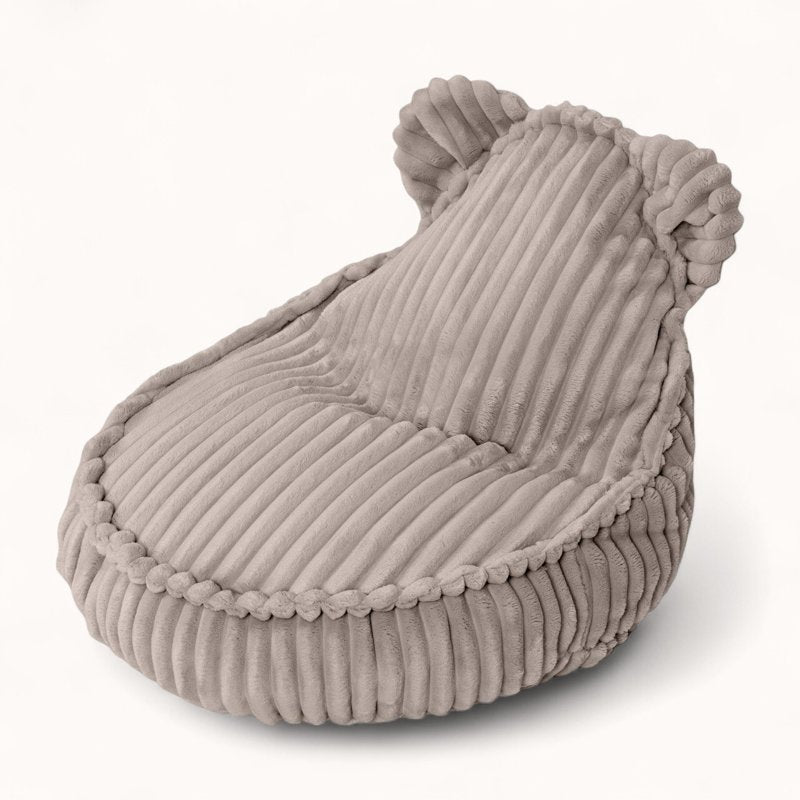 Pouf Peluche pour Enfant en Velours Boudoir beige sable