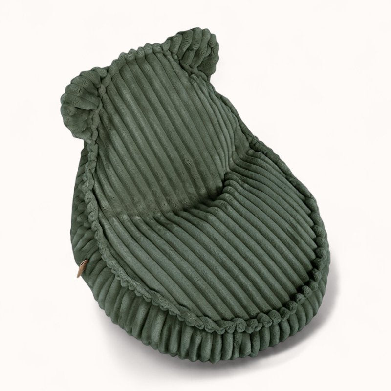 Pouf Peluche pour Enfant en Velours Boudoir vert sauge