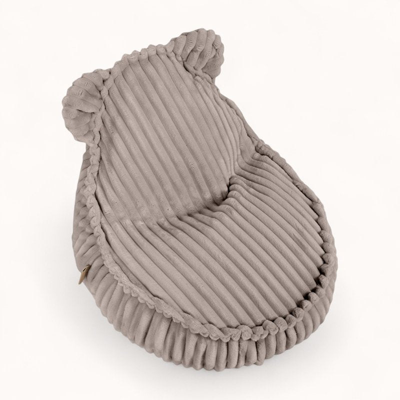 Pouf Peluche pour Enfant en Velours Boudoir beige sable