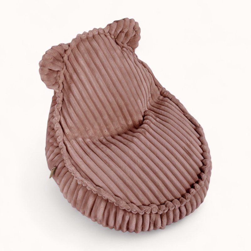 Pouf Peluche pour Enfant en Velours Boudoir terracotta