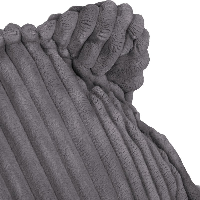 Pouf Peluche pour Enfant en Velours Boudoir gris anthracite