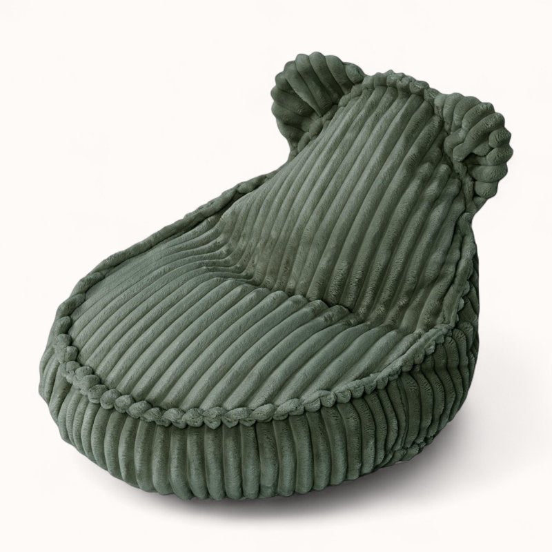 Pouf Peluche pour Enfant en Velours Boudoir vert sauge