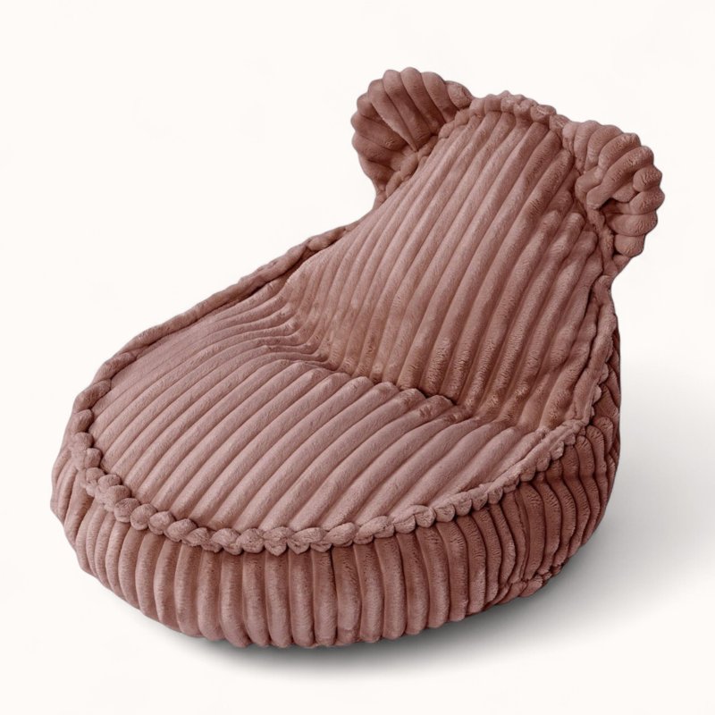 Pouf Peluche pour Enfant en Velours Boudoir terracotta