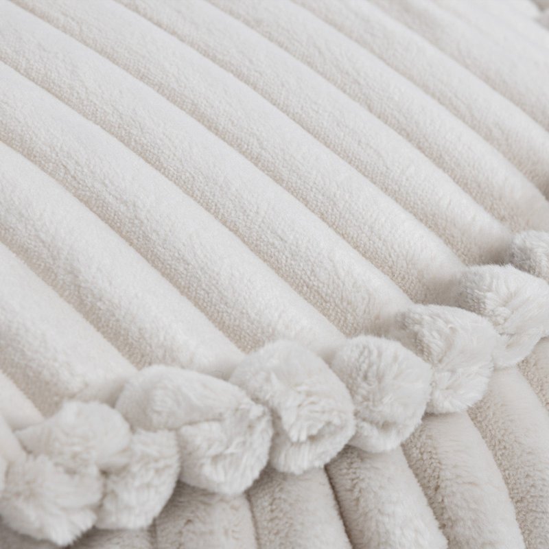 Pouf Peluche pour Enfant en Velours Boudoir blanc crème