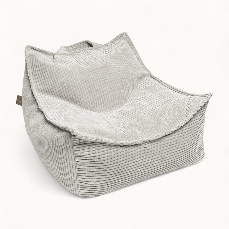 Pouf pour Enfant 10 Ans en Velours Côtelé Beige