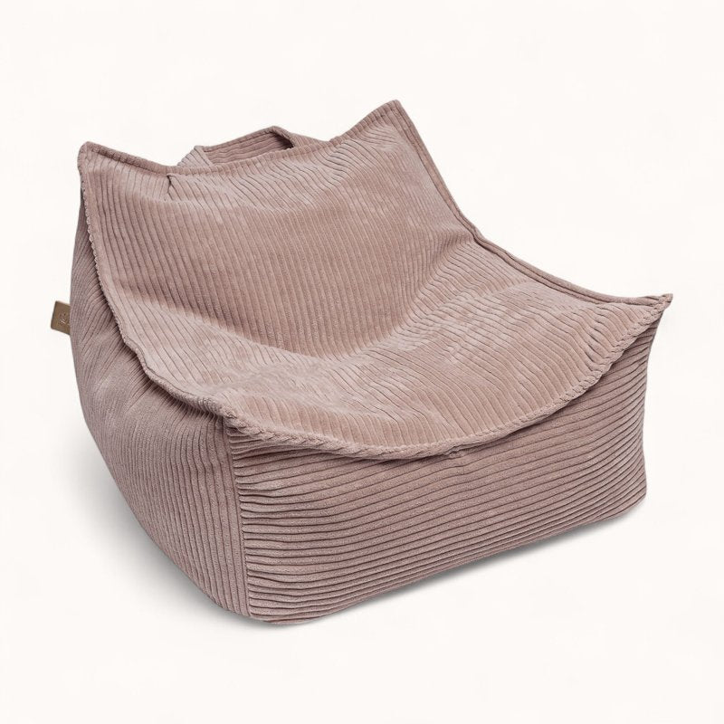 Pouf pour Enfant 10 Ans en Velours Côtelé Rose