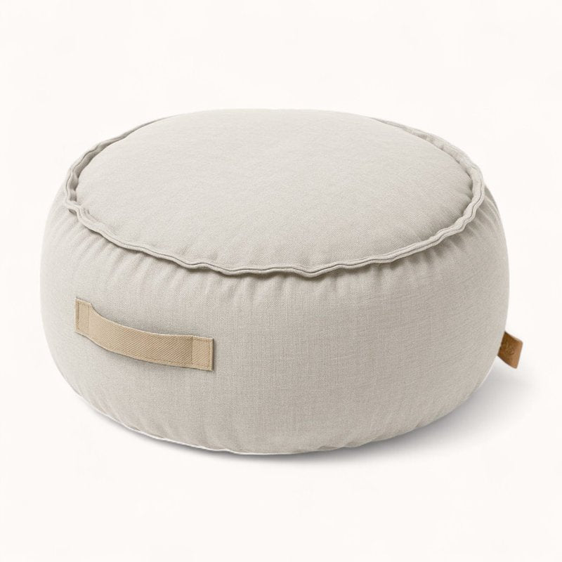 Pouf pour Enfant Déhoussable en Tissu Technique beige