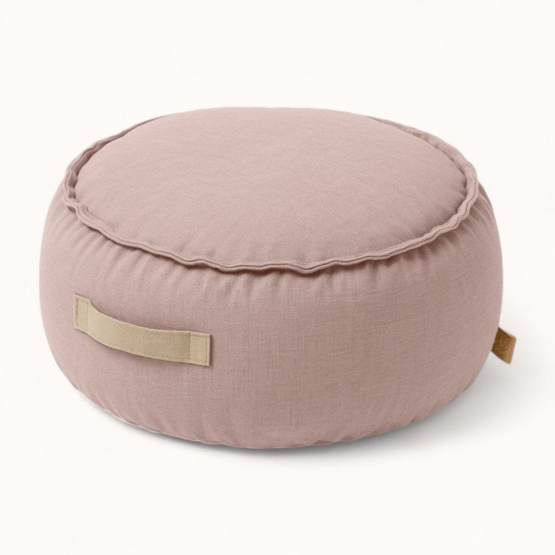 Pouf pour Enfant Déhoussable en Tissu Technique rose