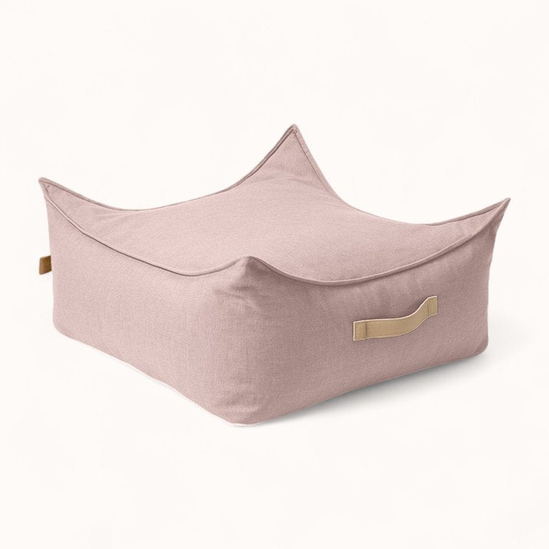 Siège Pouf pour Enfant en Tissu Technique rose