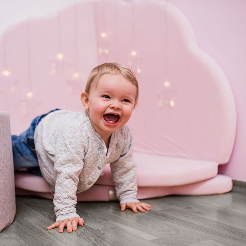 Tapis de Sol Bébé Epais Velours Rose