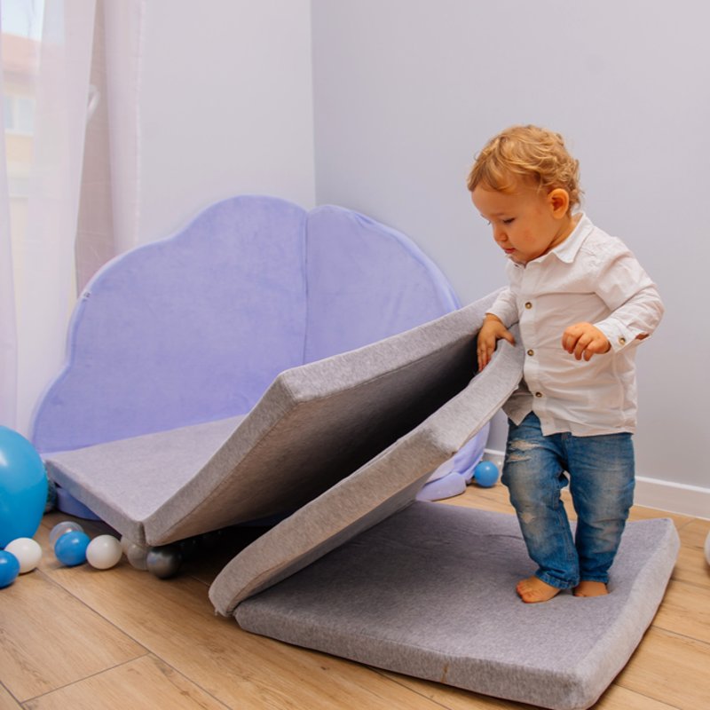 Tapis Sol Bébé Motricité Libre Gris