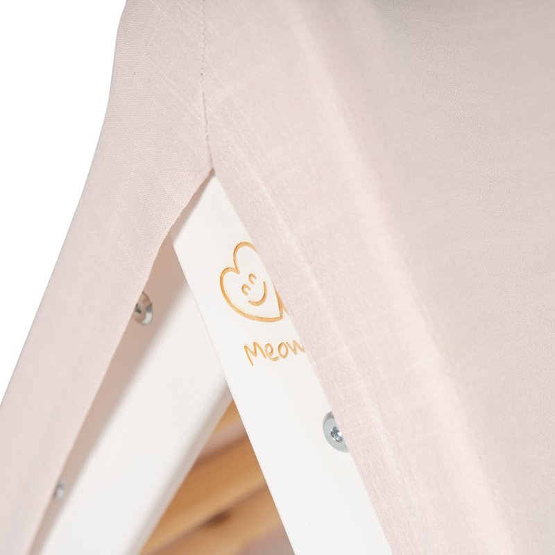 Arche de Pikler Blanc Cabane Tente rose