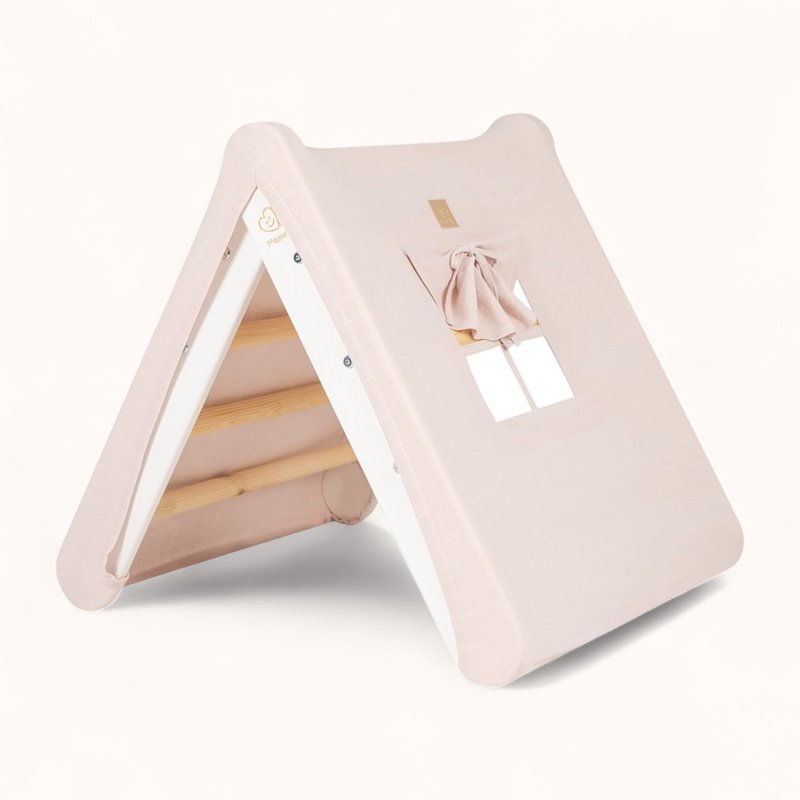Arche de Pikler Blanc Cabane rose